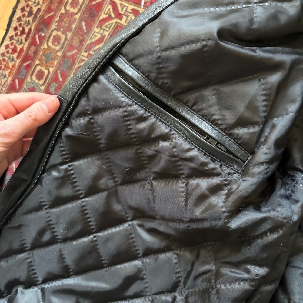 Men's Black Leather Jacket - Picture 5 of 8
